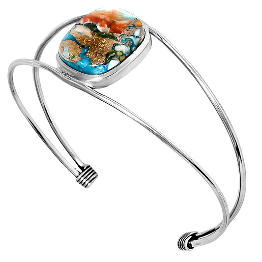 Premium Quality Spiny Oyster Turquoise Cuff Bangle Bracelet B-1013 32-EB10348