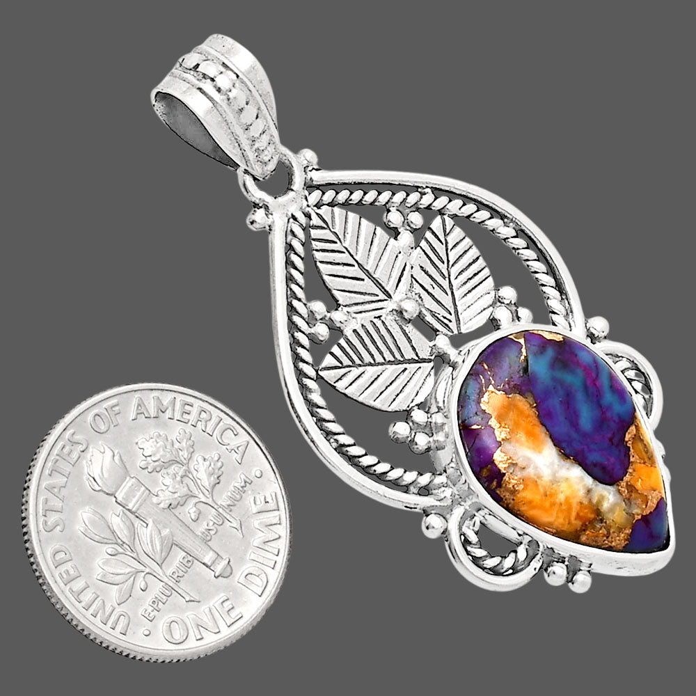 Premium Quality Spiny Oyster Turquoise - Arizona Pendant P-1258 32-EP10211