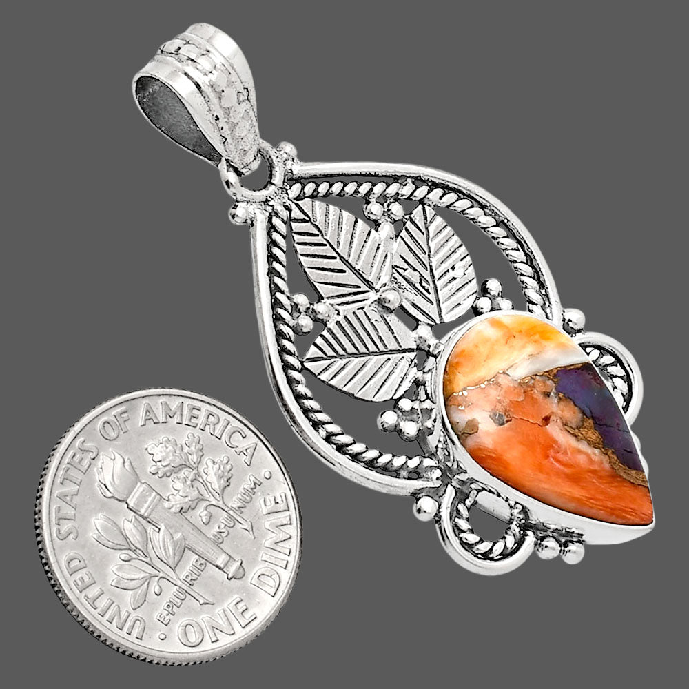 Premium Quality Spiny Oyster Turquoise - Arizona Pendant P-1258 32-EP10212