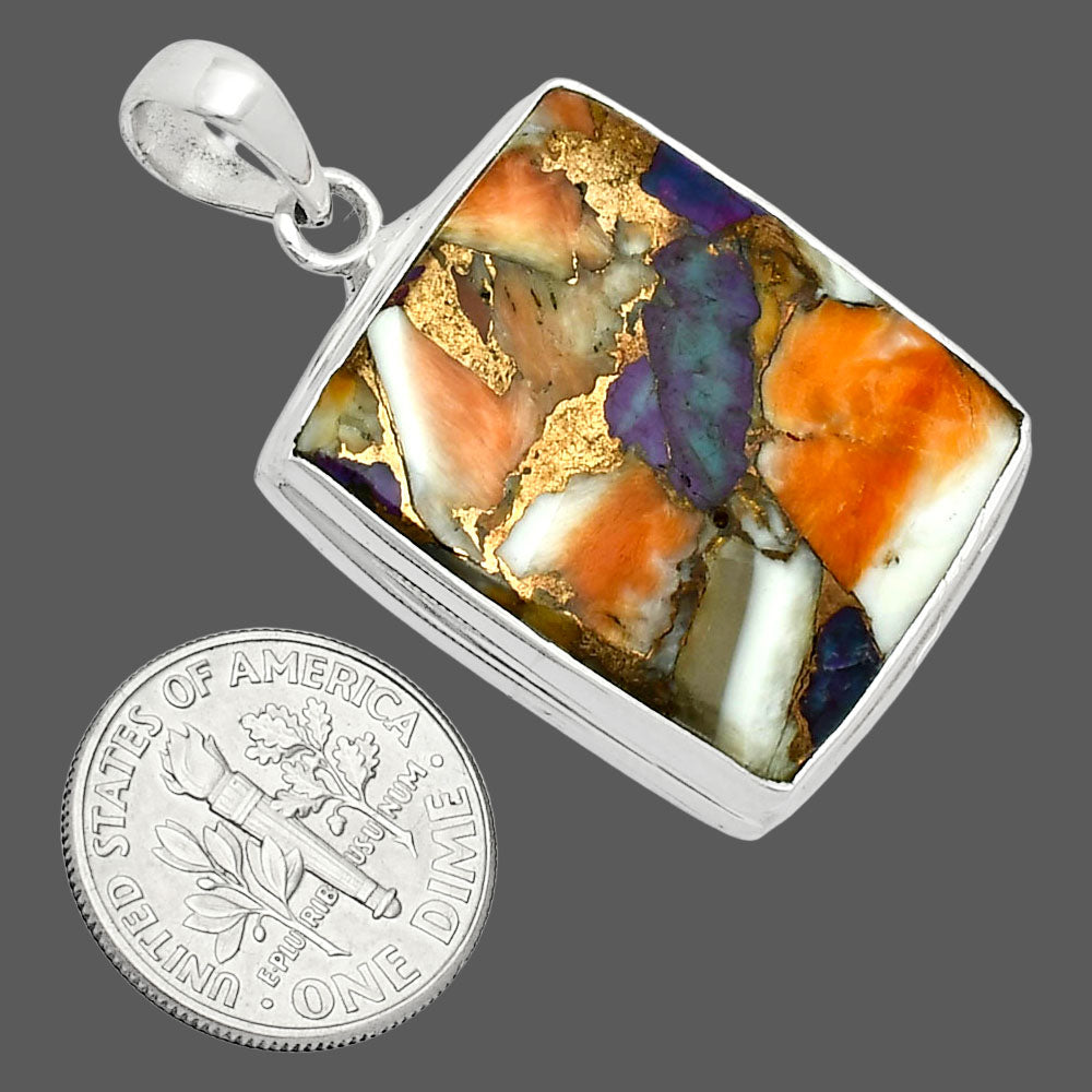 Premium Quality Spiny Oyster Turquoise - Arizona Pendant P-1124 32-EP10214
