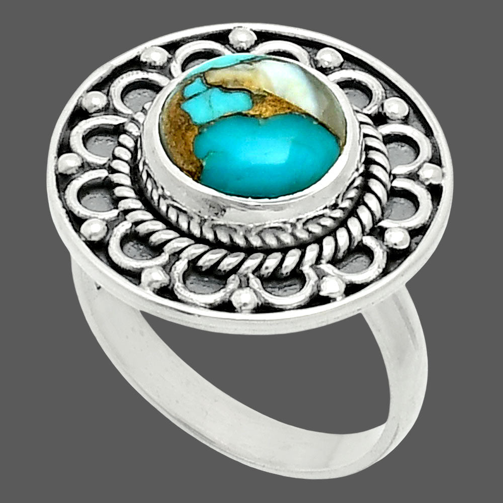 Premium Spiny Oyster Turquoise - Arizona Ring size-7 R-1256 32-ER12268