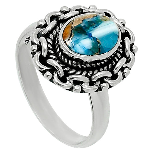 Premium Spiny Oyster Turquoise Ring size-8 R-1667 32-ER12486