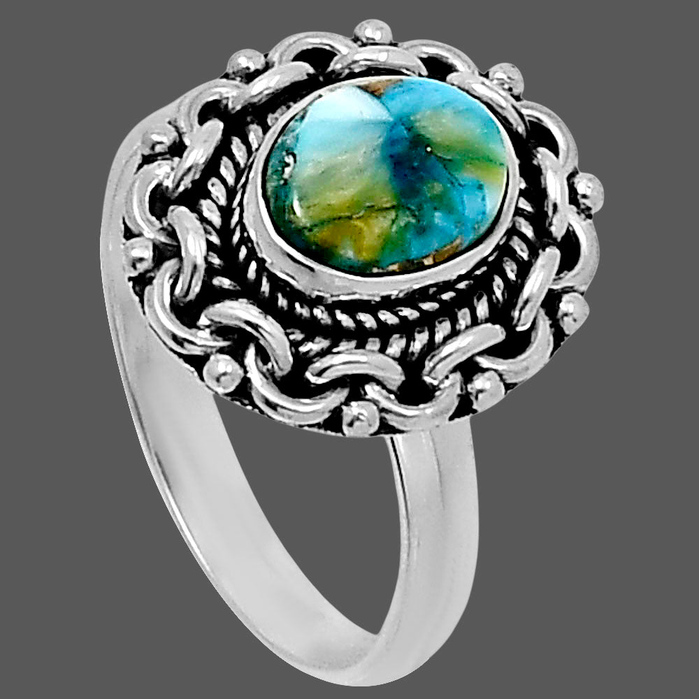 Premium Spiny Oyster Turquoise Ring size-9 R-1667 32-ER12490