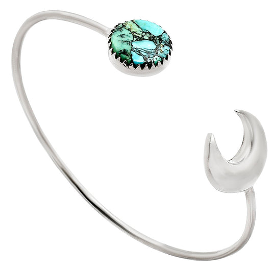 Moon - Lucky Charm Tibetan Turquoise Cuff Bangle Bracelet B-1046 33-EB10360