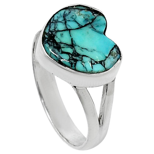 Premium Heart Lucky Charm Tibetan Turquoise Ring size-9 R-1073 33-ER12644