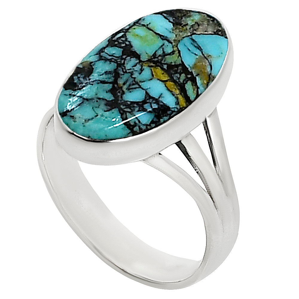 Lucky Charm Tibetan Turquoise Ring size-8 R-1003 33-ER15066