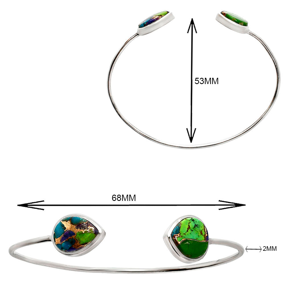 Premium Quality Multi Copper Turquoise Cuff Bangle Bracelet B-1004 34-EB10369
