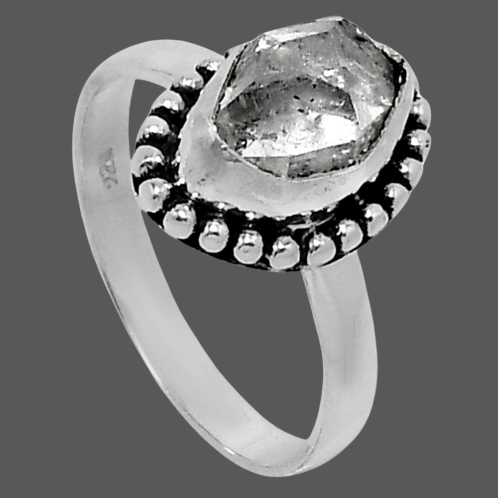Premium Herkimer Diamond - USA Ring size-8 R-1071 36-ER12859