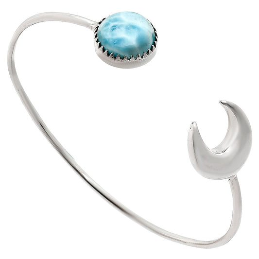 Premium Quality Moon Larimar Cuff Bangle Bracelet B-1046 37-EB10388