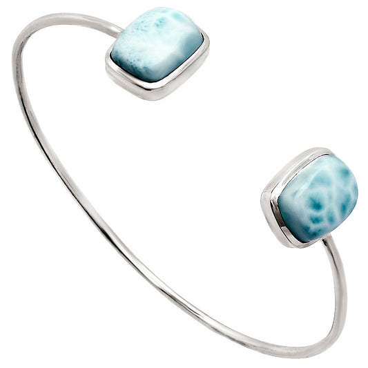 Premium Quality Natural Larimar Cuff Bangle Bracelet B-1004 37-EB10389