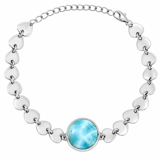 Premium Heart - Larimar (Dominican Republic) Bracelet B-1044 37-EB10410