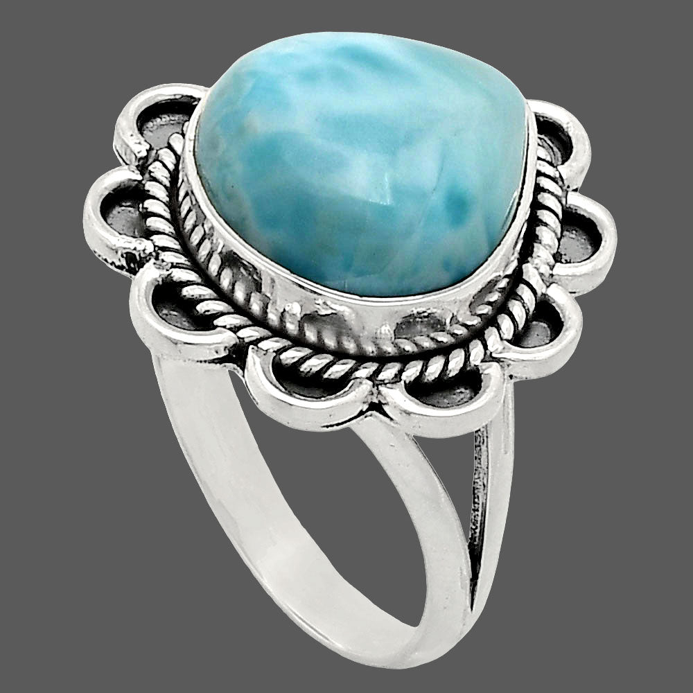 Premium Quality Larimar (Dominican Republic) Ring size-9.5 R-1221 37-ER13090