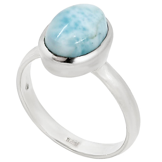 Larimar (Dominican Republic) Ring size-8 R-1004 37-ER15238