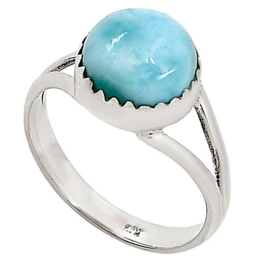 Larimar (Dominican Republic) Ring size-8 R-1210 37-ER15452