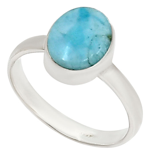 Larimar (Dominican Republic) Ring size-8 R-1001 37-ER15456