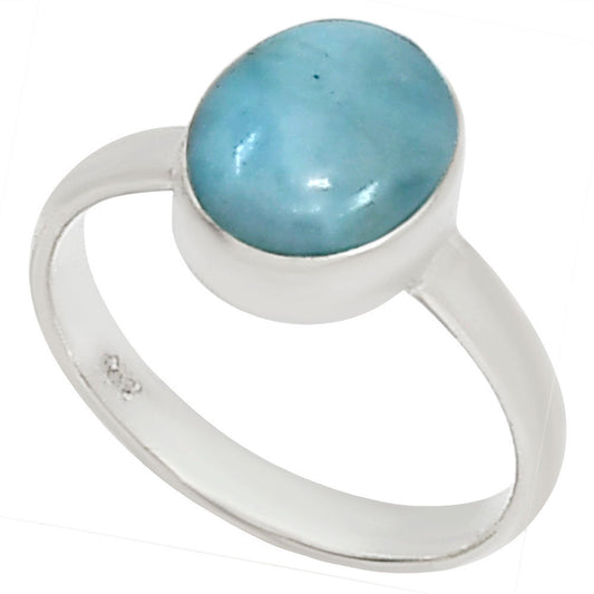 Larimar (Dominican Republic) Ring size-8 R-1001 37-ER15465