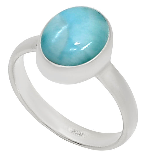 Larimar (Dominican Republic) Ring size-8 R-1001 37-ER15484