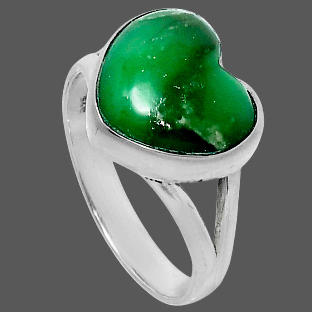 Premium Quality Heart Utah Variscite Ring size-8 R-1073 40-ER13514