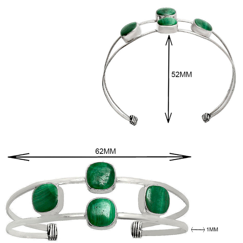 Premium Quality Malachite Eye Cuff Bangle Bracelet B-1047 41-EB10434