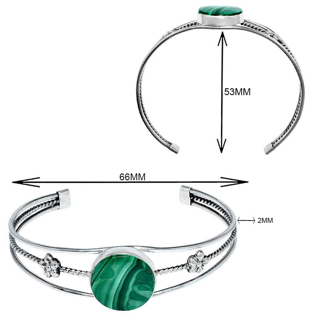 Premium Quality Malachite Eye - Congo Cuff Bangle Bracelet B-1012 41-EB10442