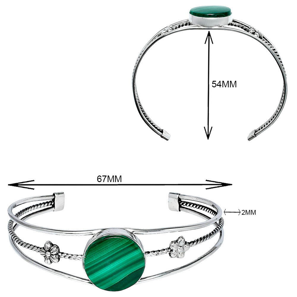 Premium Quality Malachite Eye - Congo Cuff Bangle Bracelet B-1012 41-EB10446