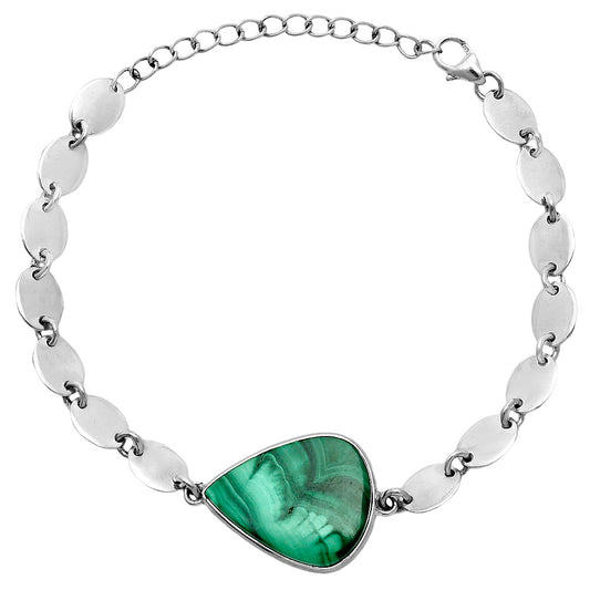 Premium Quality Natural Malachite Eye - Congo Bracelet B-1044 41-EB10454