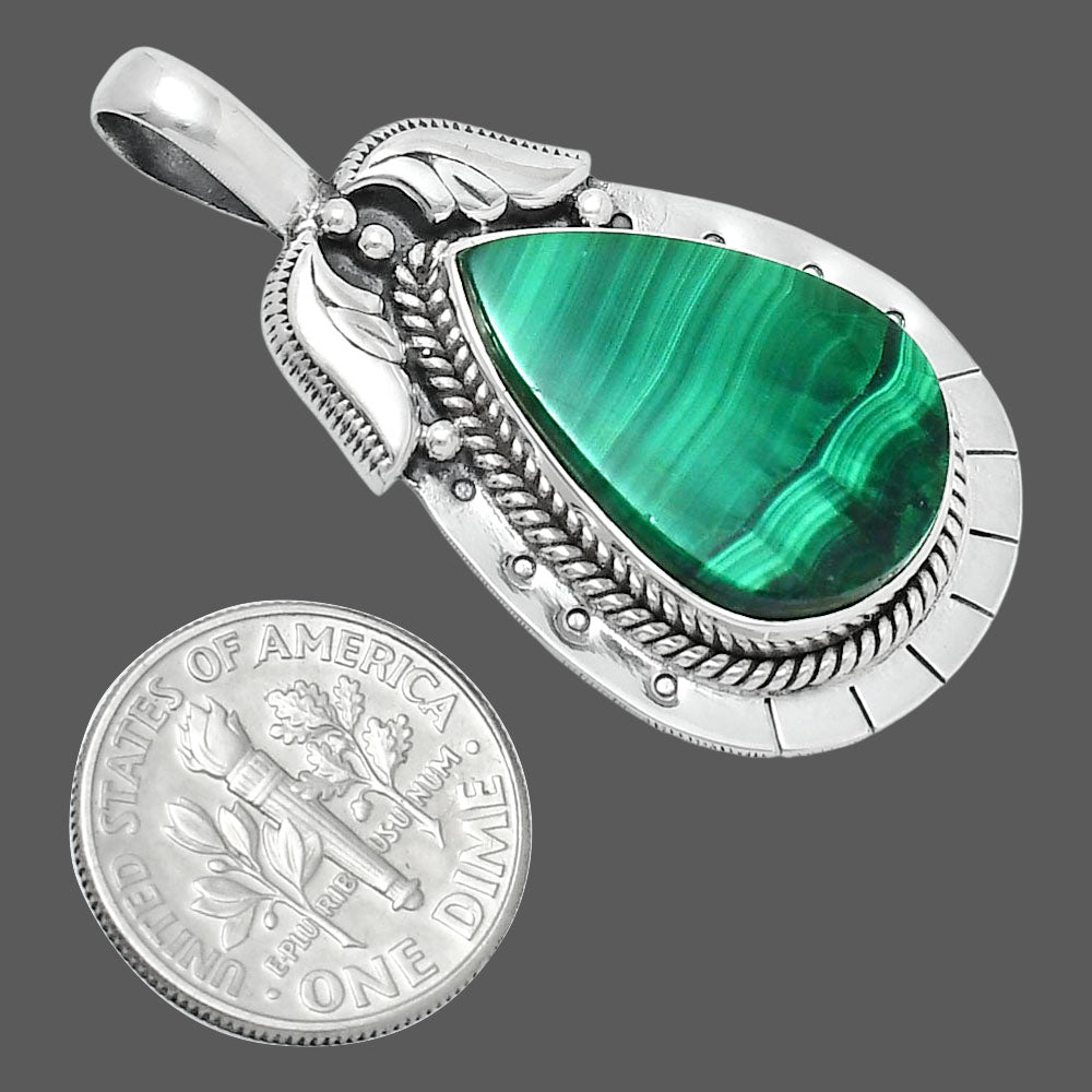 Premium Quality Malachite Eye - Congo Pendant P-1568 41-EP10308