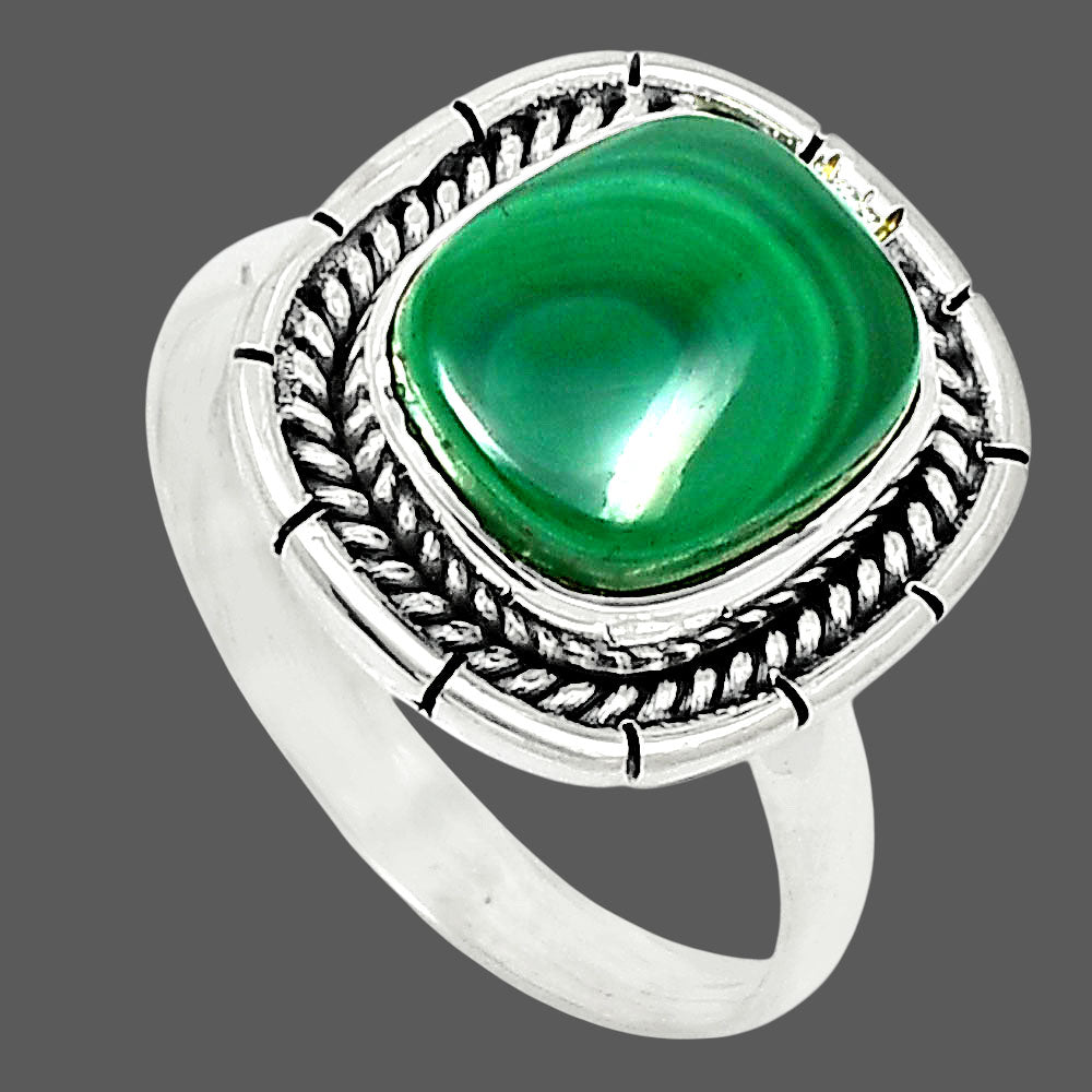 Premium Quality Malachite Eye Ring size-10 R-1728 41-ER13571