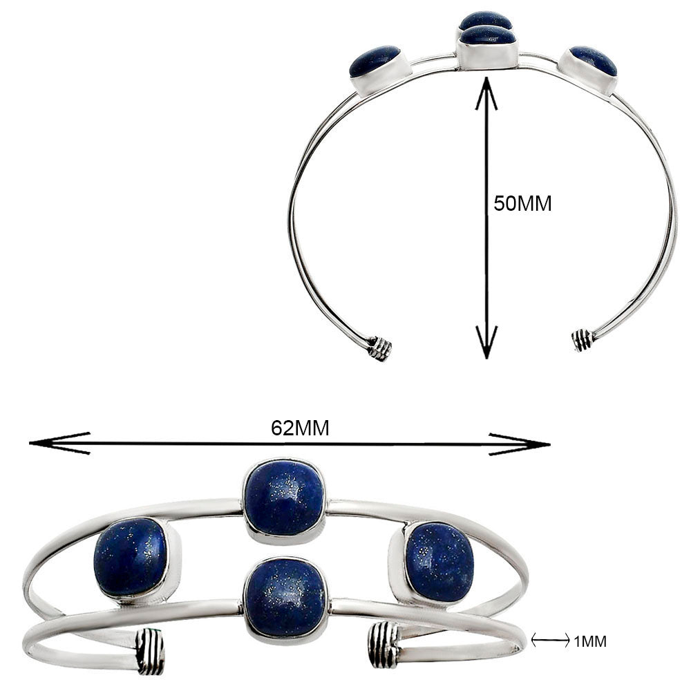 Premium Quality Lapis Lazuli Cuff Bangle Bracelet B-1047 42-EB10475