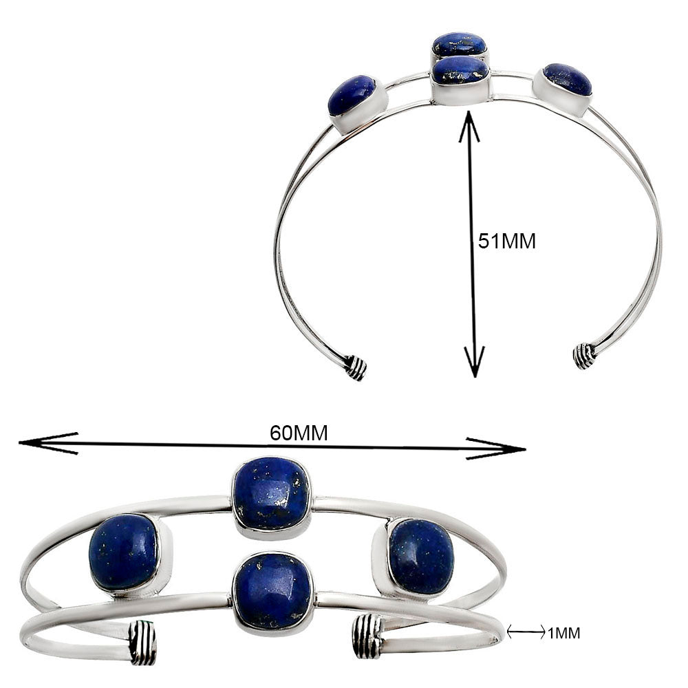 Premium Quality Lapis Lazuli Cuff Bangle Bracelet B-1047 42-EB10478