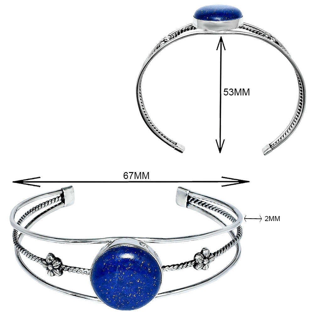 Premium Quality Lapis Lazuli Cuff Bangle Bracelet B-1012 42-EB10496