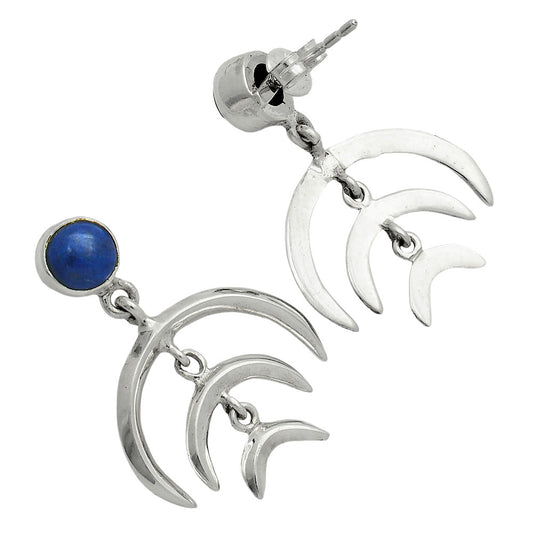 Premium Crescent Moon - Lapis Lazuli Earrings E-1249 42-EE10374