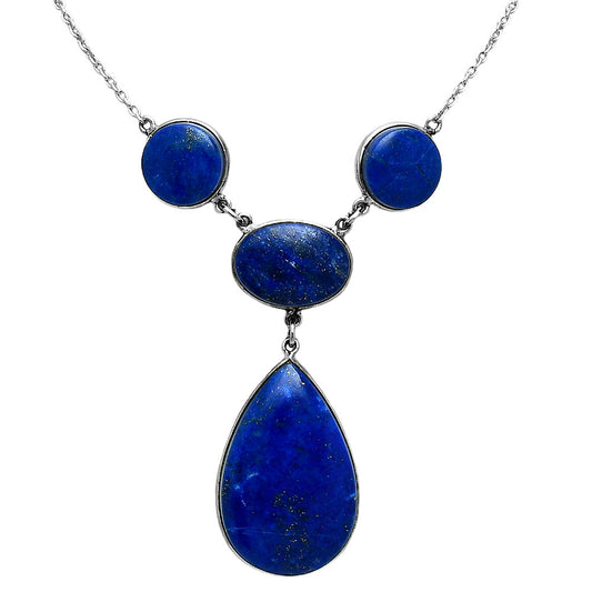 Premium Quality Lapis Lazuli & Lapis Lazuli Necklace N-1013 42-EN10124