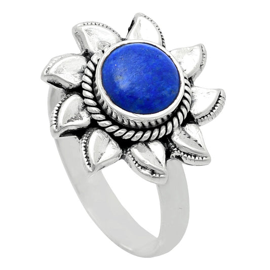 Premium Quality Sun - Lapis Lazuli - Afghanistan Ring size-7 R-1617 42-ER13612