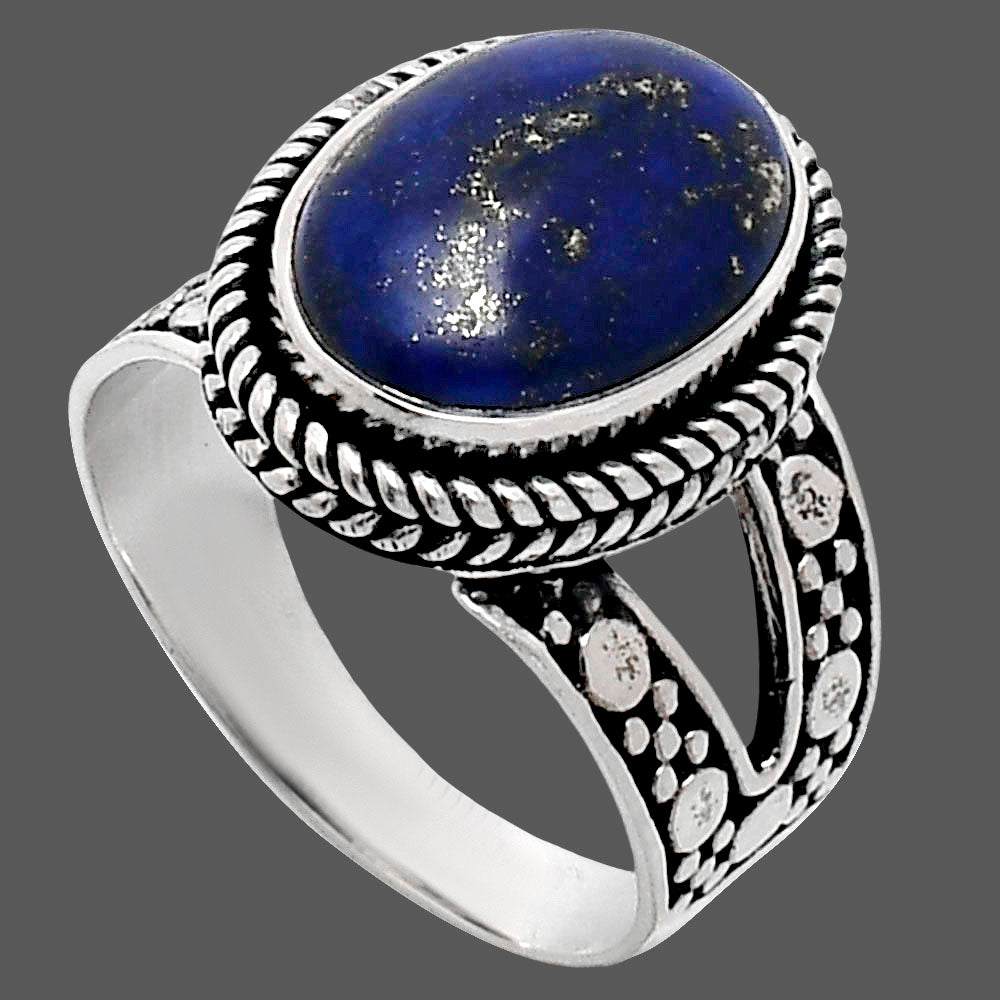 Premium Quality Natural Lapis Lazuli Ring size-8 R-1732 42-ER13686