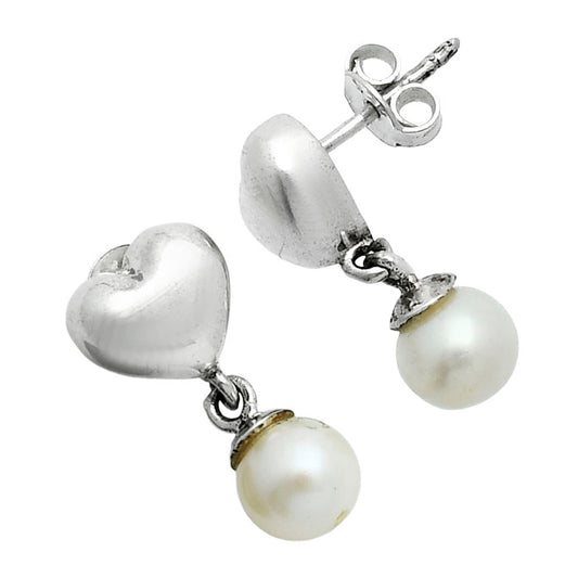 Premium Heart - Fresh Water Pearl Earrings E-1257 43-EE10392
