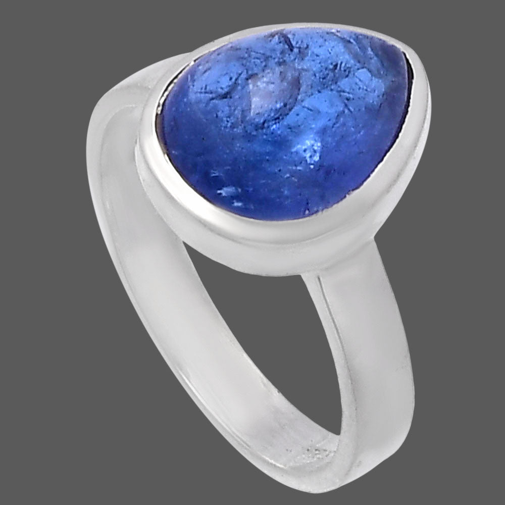 Natural Tanzanite Cab Ring size-7 R-1004 44-ER13828