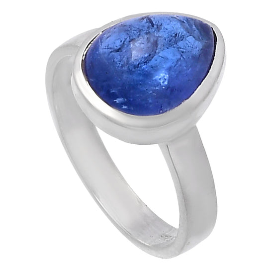 Natural Tanzanite Cab Ring size-7 R-1004 44-ER13828