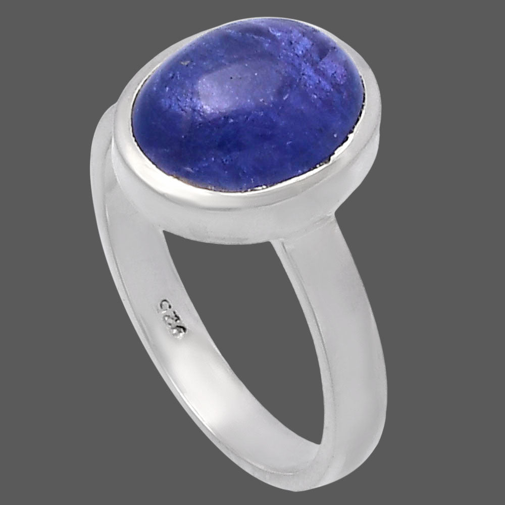 Natural Tanzanite Cab Ring size-8 R-1004 44-ER13845