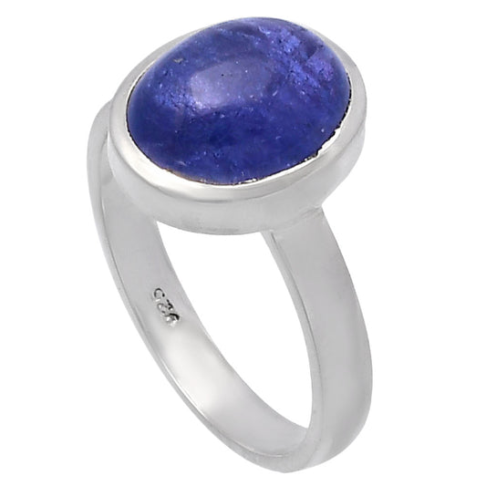 Natural Tanzanite Cab Ring size-8 R-1004 44-ER13845