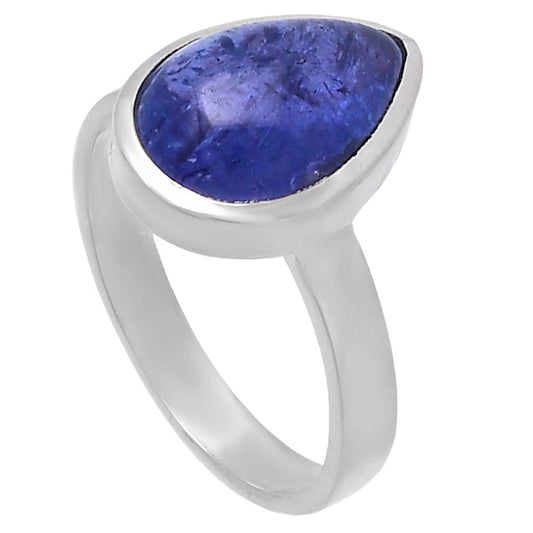 Natural Tanzanite Cab Ring size-8 R-1004 44-ER13847