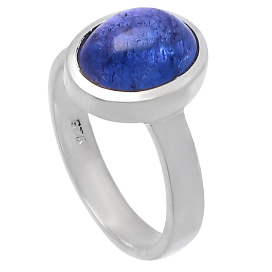 Natural Tanzanite Cab Ring size-6 R-1004 44-ER13849