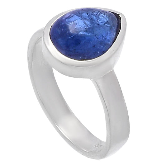 Natural Tanzanite Cab Ring size-6 R-1004 44-ER13855