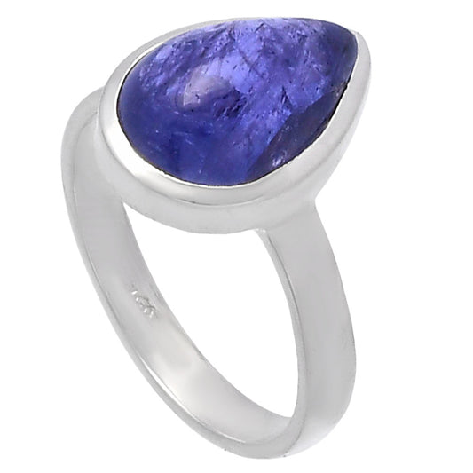 Natural Tanzanite Cab Ring size-8 R-1004 44-ER13856