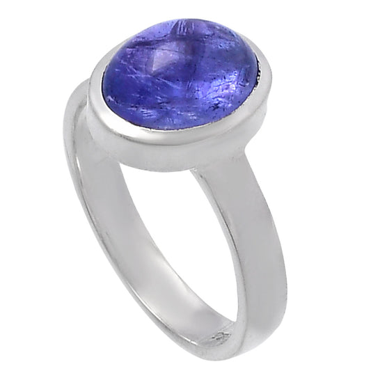 Natural Tanzanite Cab Ring size-7 R-1004 44-ER13859