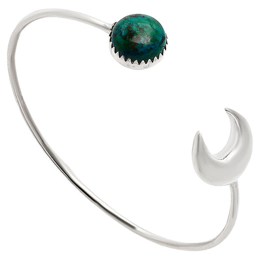 Premium Crescent Moon - Shattuckite Cuff Bangle Bracelet B-1046 46-EB10505