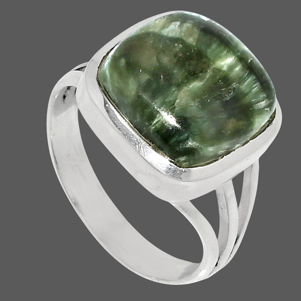 Premium Quality Russian Seraphinite Ring size-7 R-1006 47-ER13901