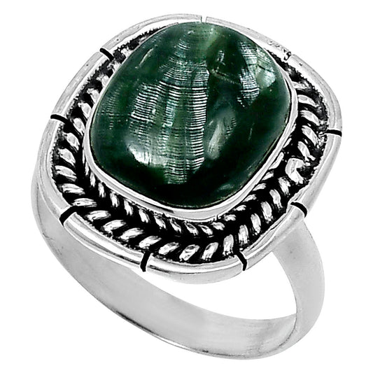 Premium Quality Russian Seraphinite Ring size-7 R-1728 47-ER13934