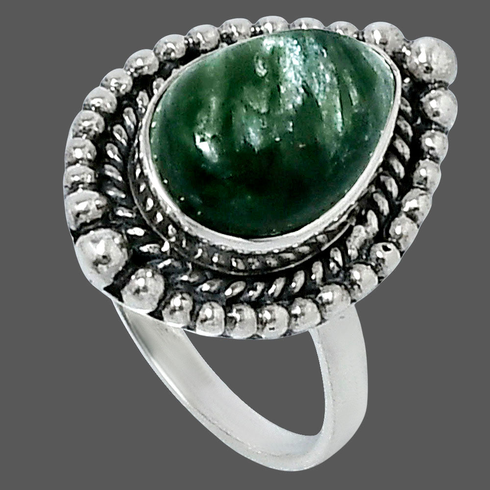 Premium Quality Russian Seraphinite Ring size-6 R-1154 47-ER13948