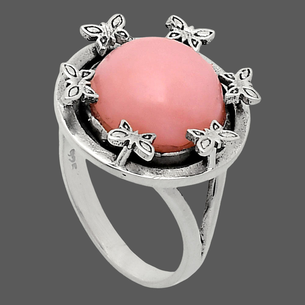Premium Quality Natural Pink Opal Ring size-7 R-1716 48-ER13991
